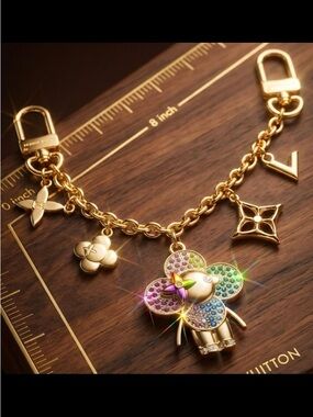 Multicolor Crystal vivienne purse/bag charm keychain